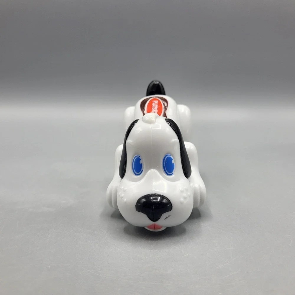 Playskool Puppy Dog Rolling Toy Wendy's Kids Meal 2001 Vintage White Black Red